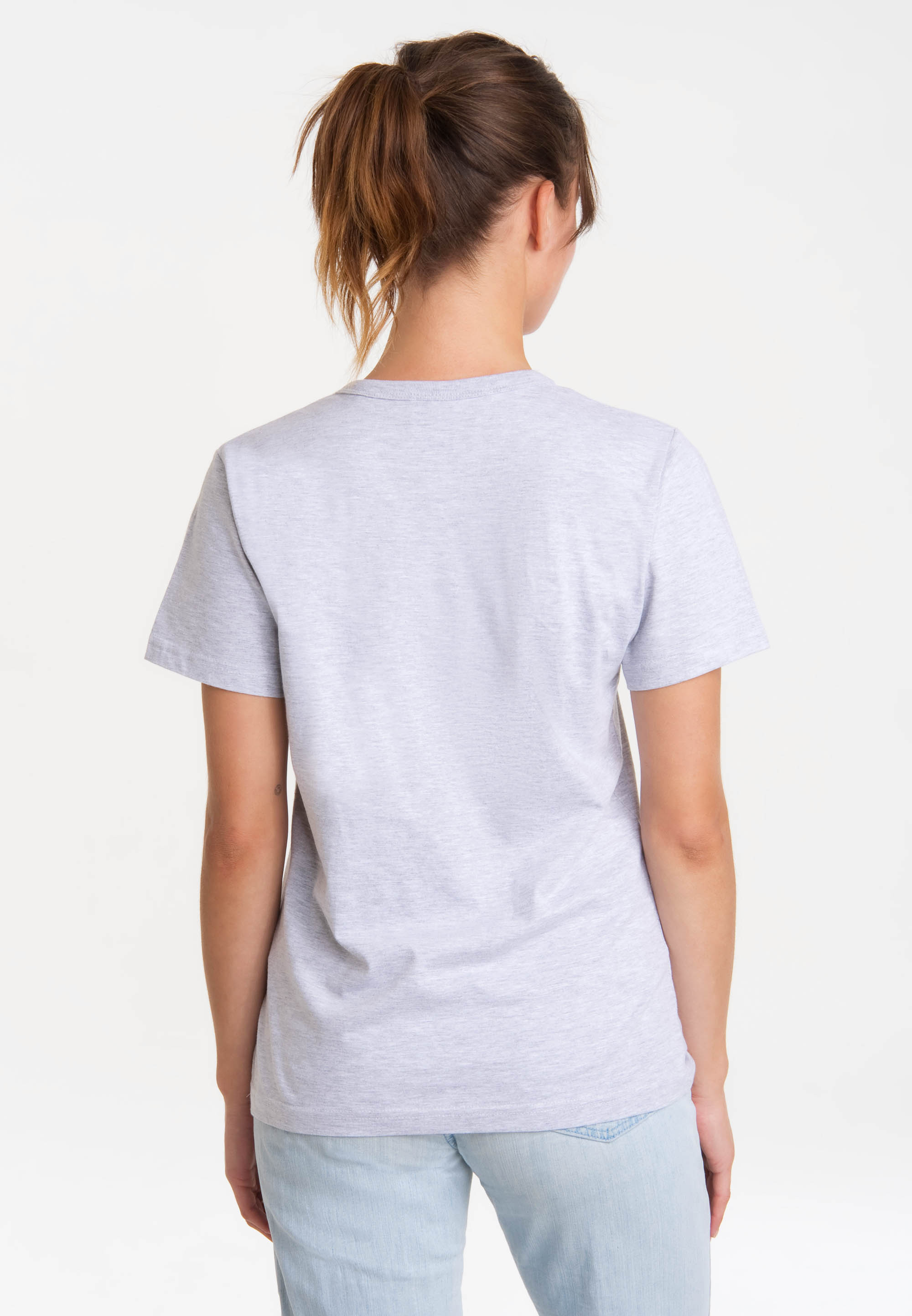 LOGOSHIRT T-Shirt Der kleine Maulwurf - Juhu in Grau 