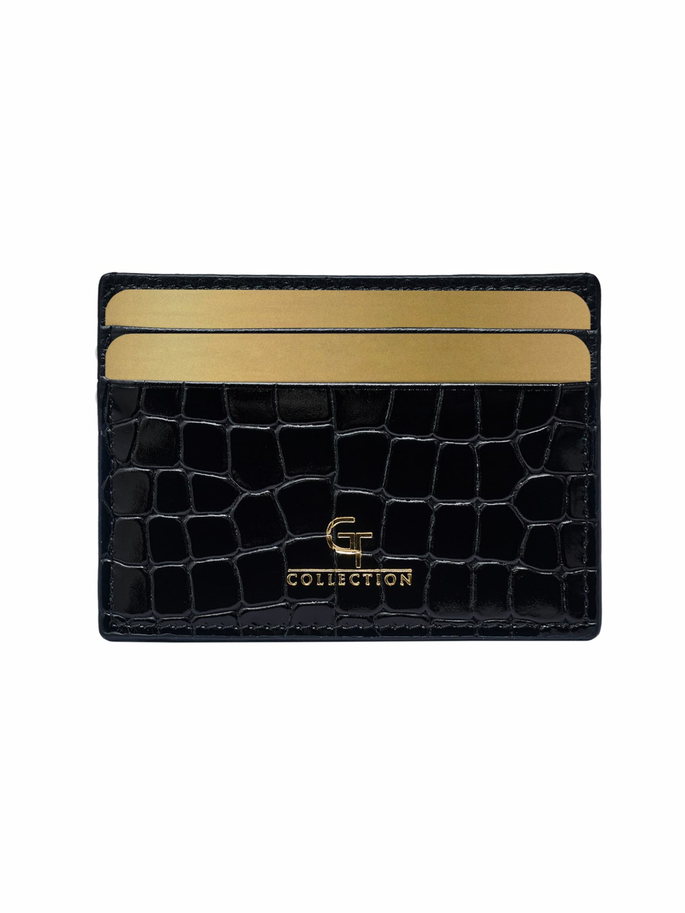 GT Collection Etui 'GT Crocodile Print' in Zwart: voorkant