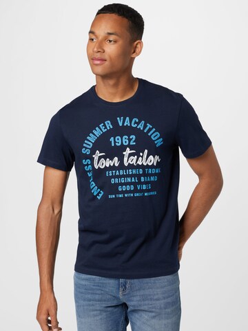 TOM TAILOR Shirt in Blue: front