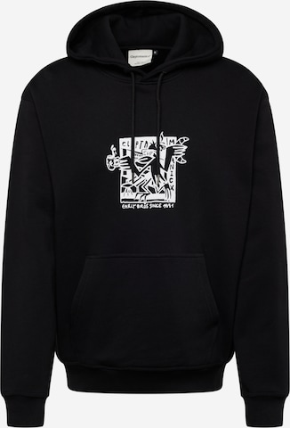 Sweat-shirt 'Early Birds' Cleptomanicx en noir : devant