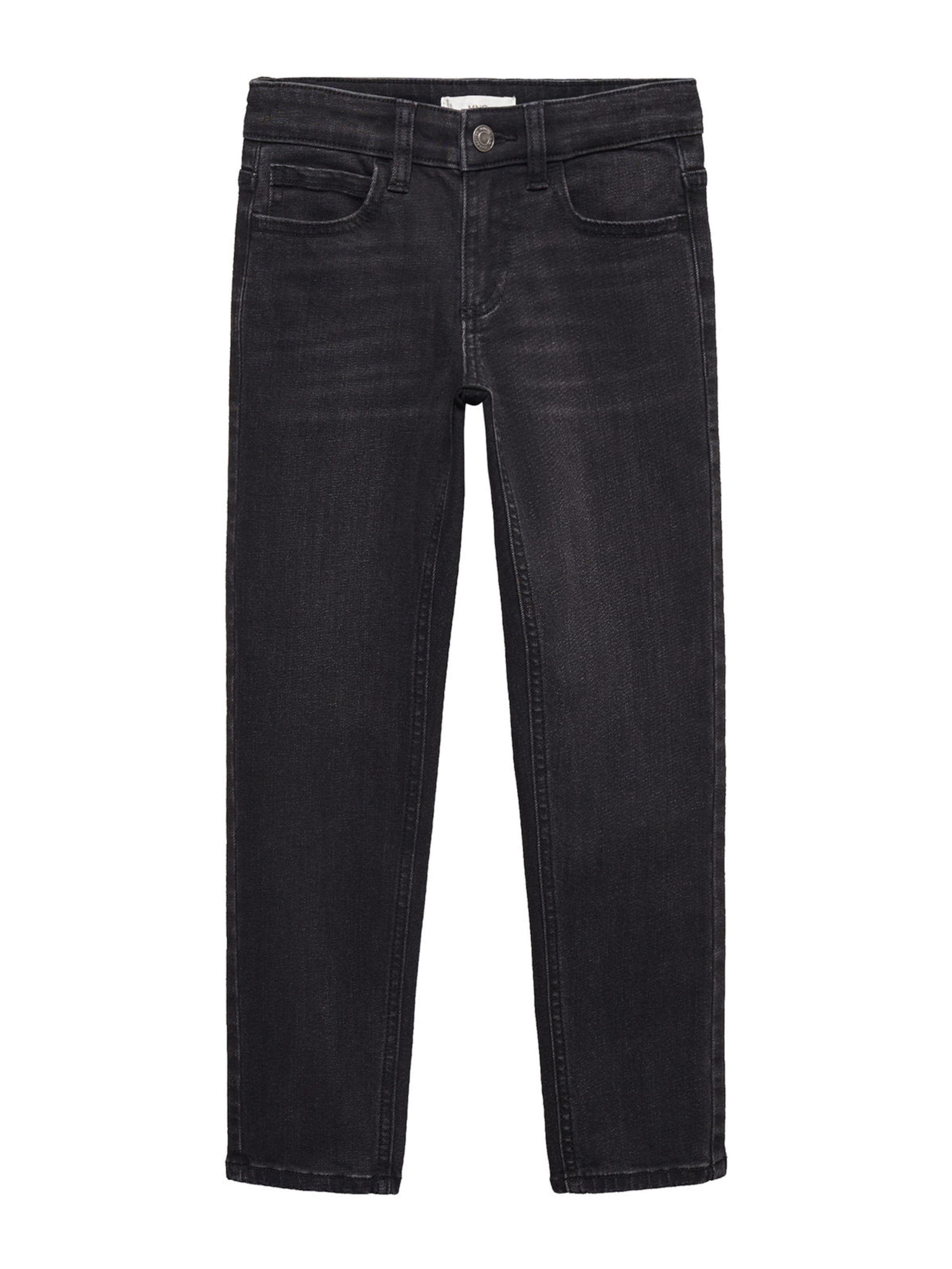 MANGO KIDS Slimfit Jeans in Zwart: voorkant