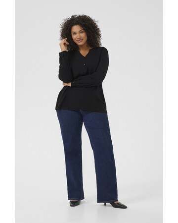 KAFFE CURVE Bluse 'Sida' in Schwarz