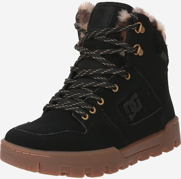 DC Shoes Lace-Up Ankle Boots 'MANTECA 4' in Black: front