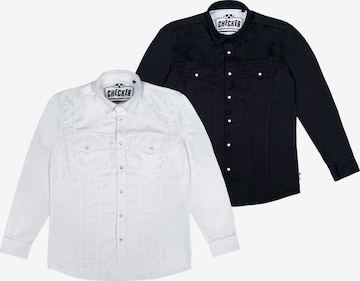 Chemise ' Dynasty Denim ' Checker en bleu : devant