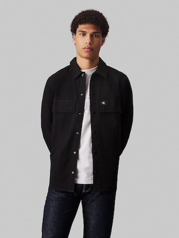 Calvin Klein Jeans Comfort fit Overhemd in Zwart: voorkant