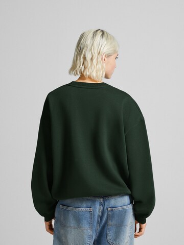 Sweat-shirt Bershka en vert