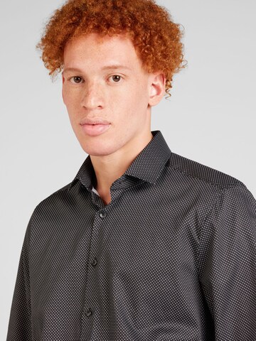 OLYMP Regular fit Button Up Shirt 'Level 5' in Black