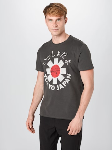AMPLIFIED Regular fit T-shirt 'Tokyo' i grå: framsida