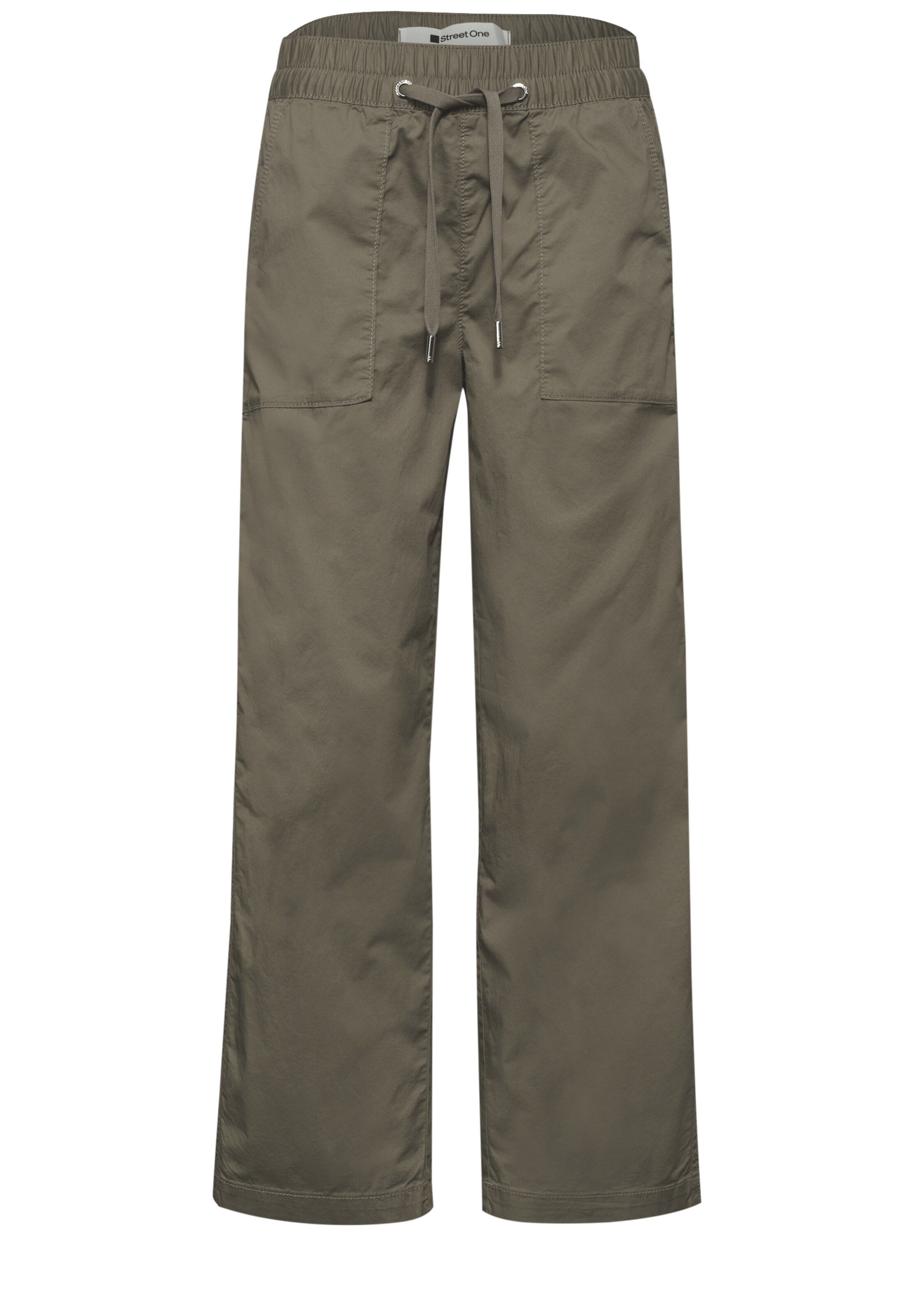 STREET ONE Loosefit Hose in Grün: Vorderseite