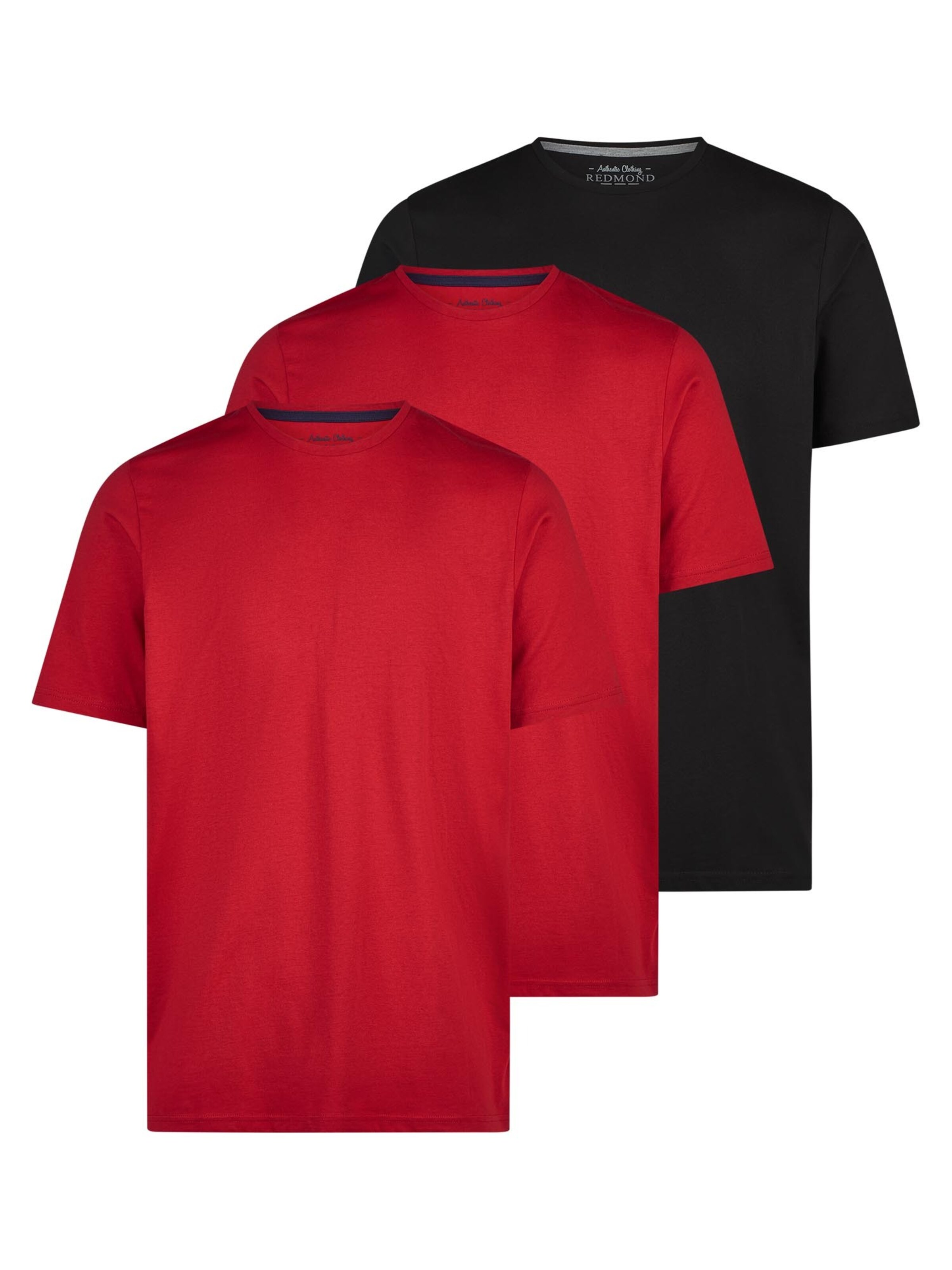 redmond Shirt 'Basic'‌ in Rot: Vorderseite