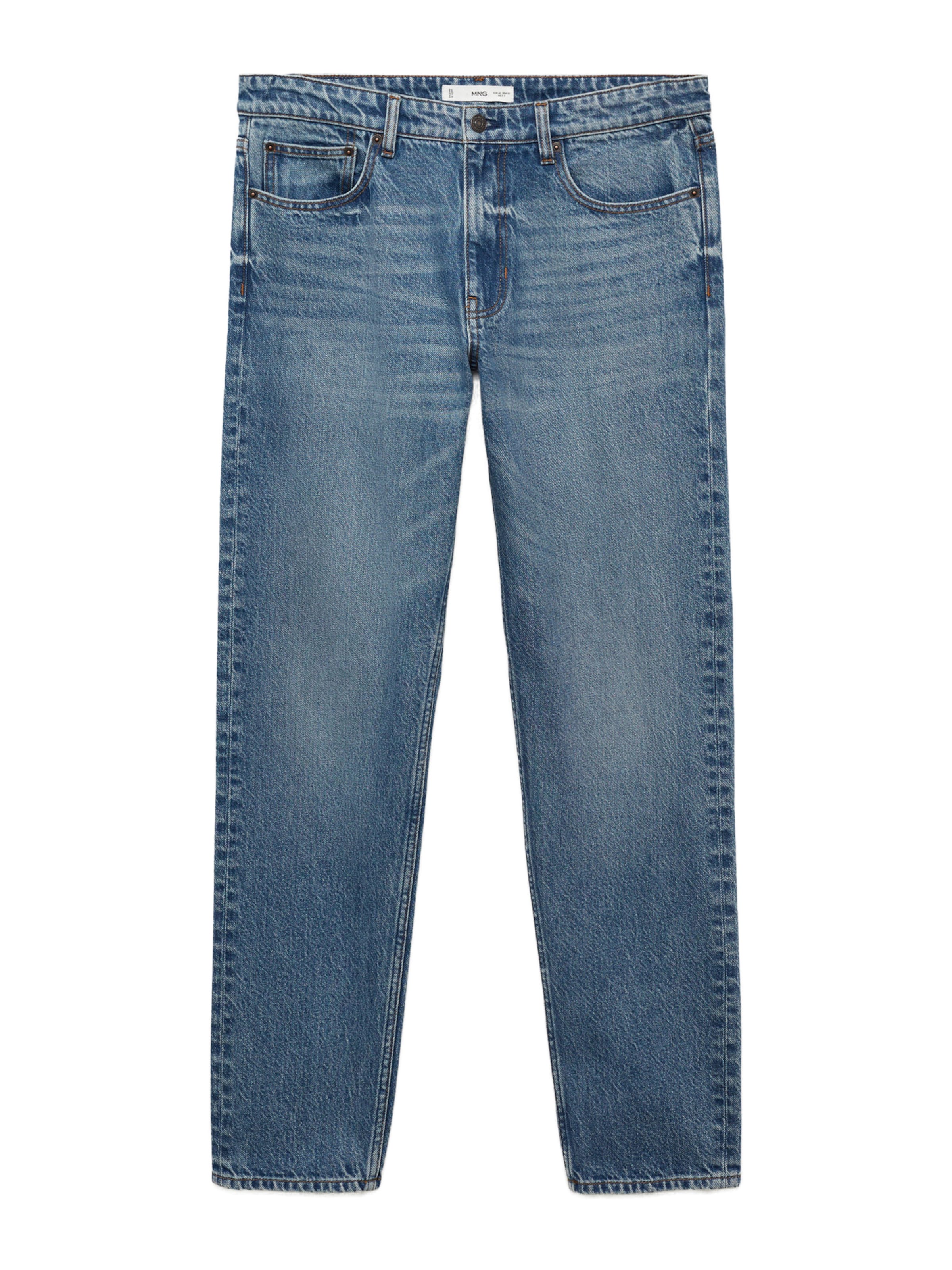 MANGO MAN Regular Farkut 'Bob' värissä sininen: etupuoli