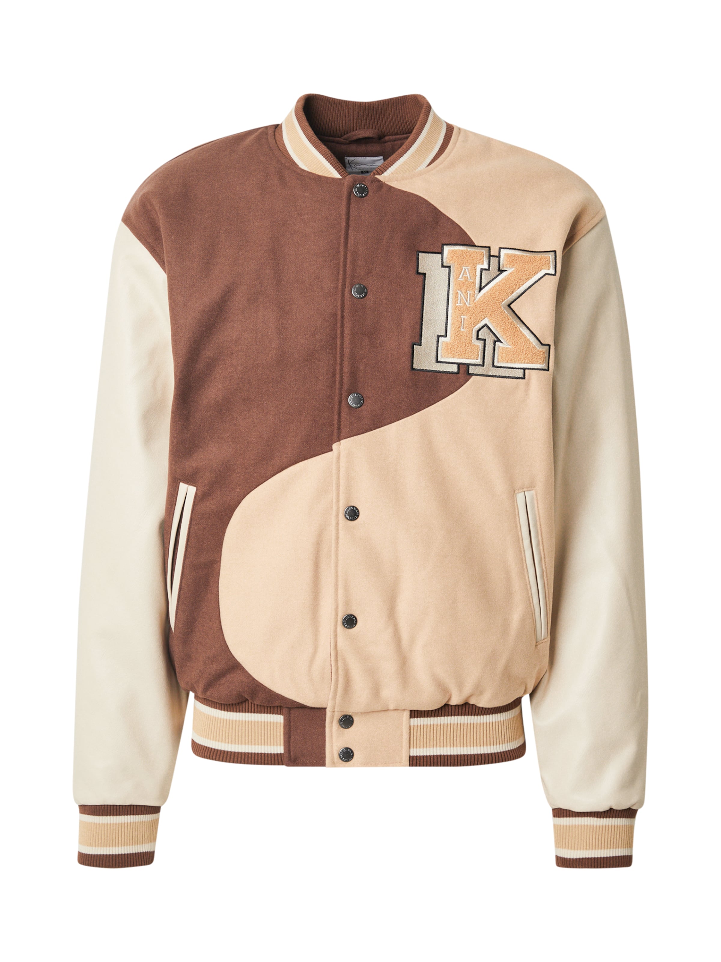 Giacca di mezza stagione di Karl Kani in marrone: frontale