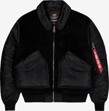 ALPHA INDUSTRIES Ulkoilutakki 'CWU-45/P' värissä musta: etupuoli