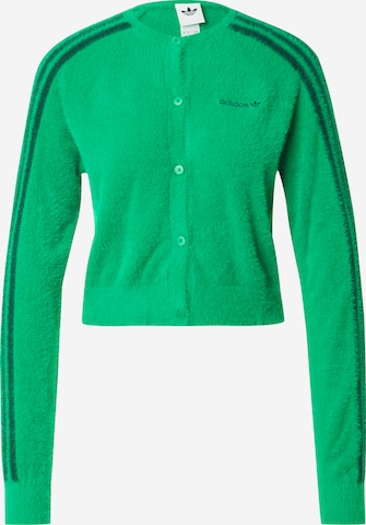 ADIDAS ORIGINALS - Cárdigan en verde: frente