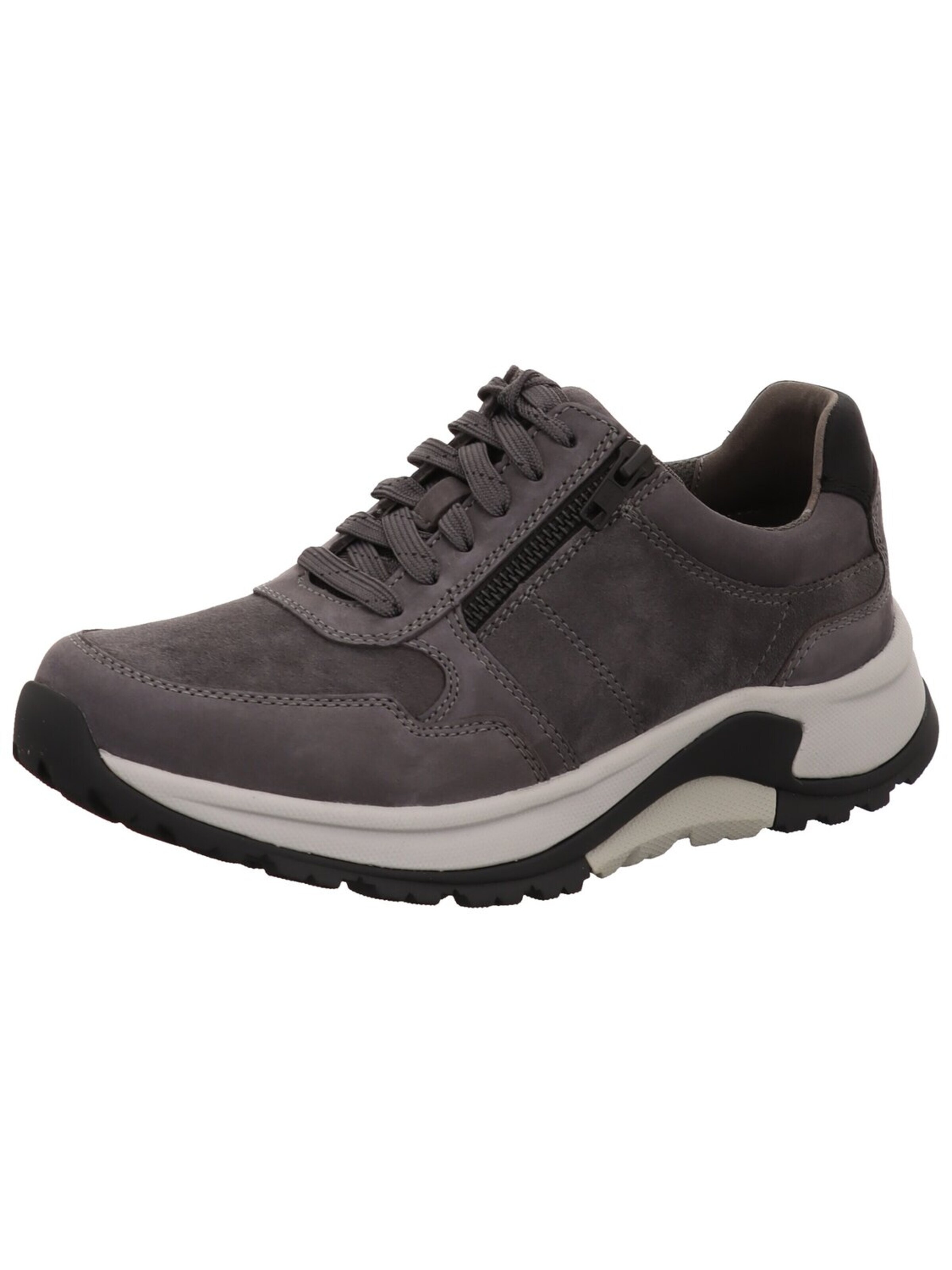 GABOR Sneakers laag 'Sneaker Low Herren 0100.02.001 Leder-Mix in grau' in Grijs: voorkant