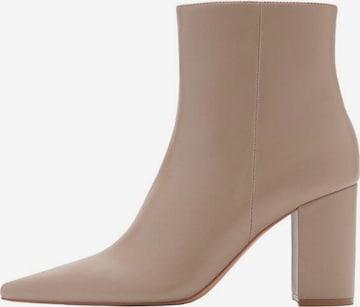 MANGO Ankle Boots 'Cobo' in Beige: front