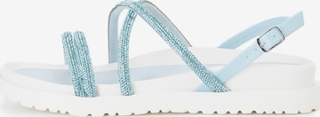 Sandalo con cinturino di CAFè NOIR in blu: frontale