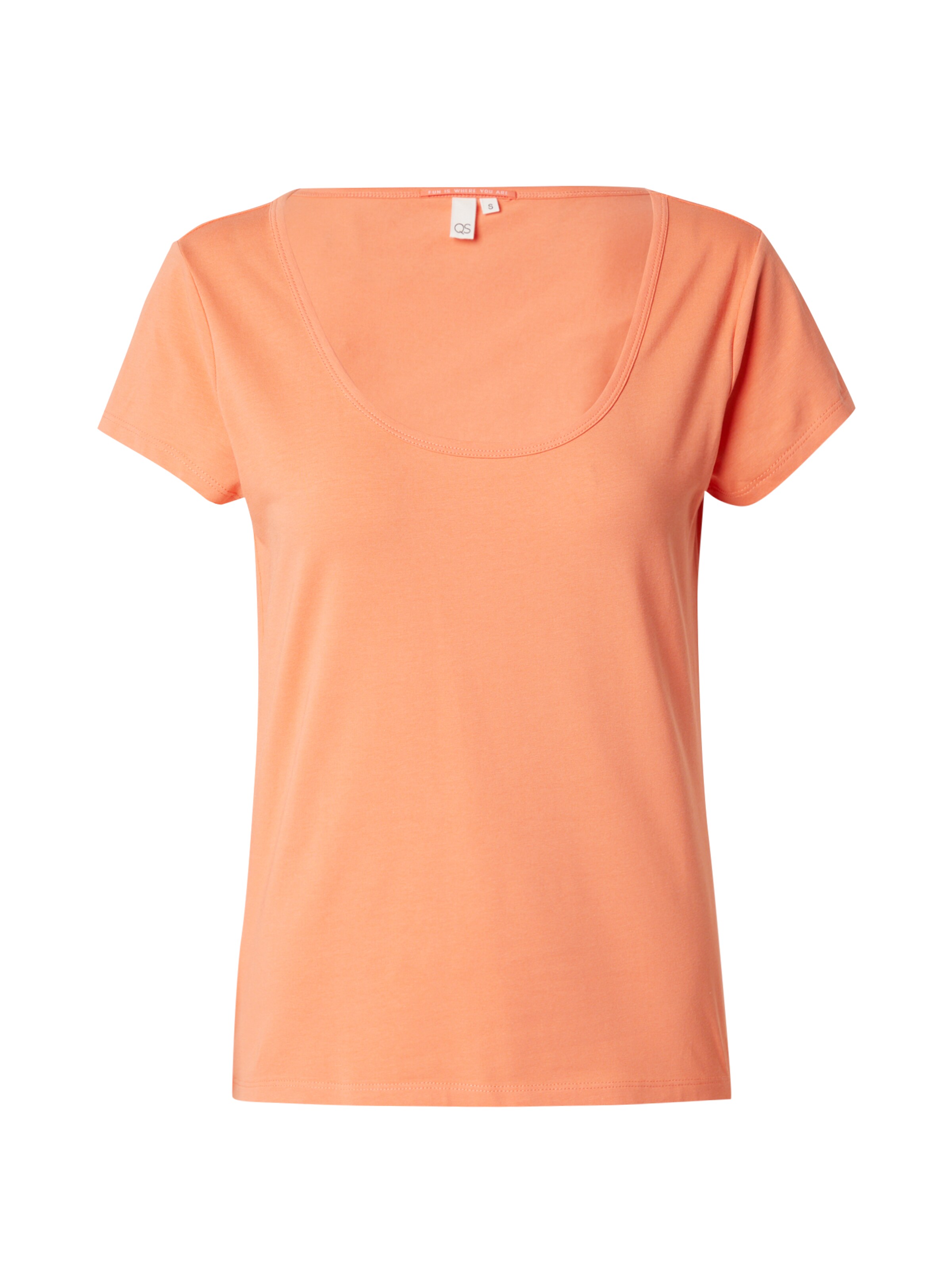 T-shirt QS en orange : devant