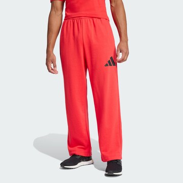 ADIDAS SPORTSWEAR Loosefit Sportovní kalhoty 'Essentials' – červená: přední strana