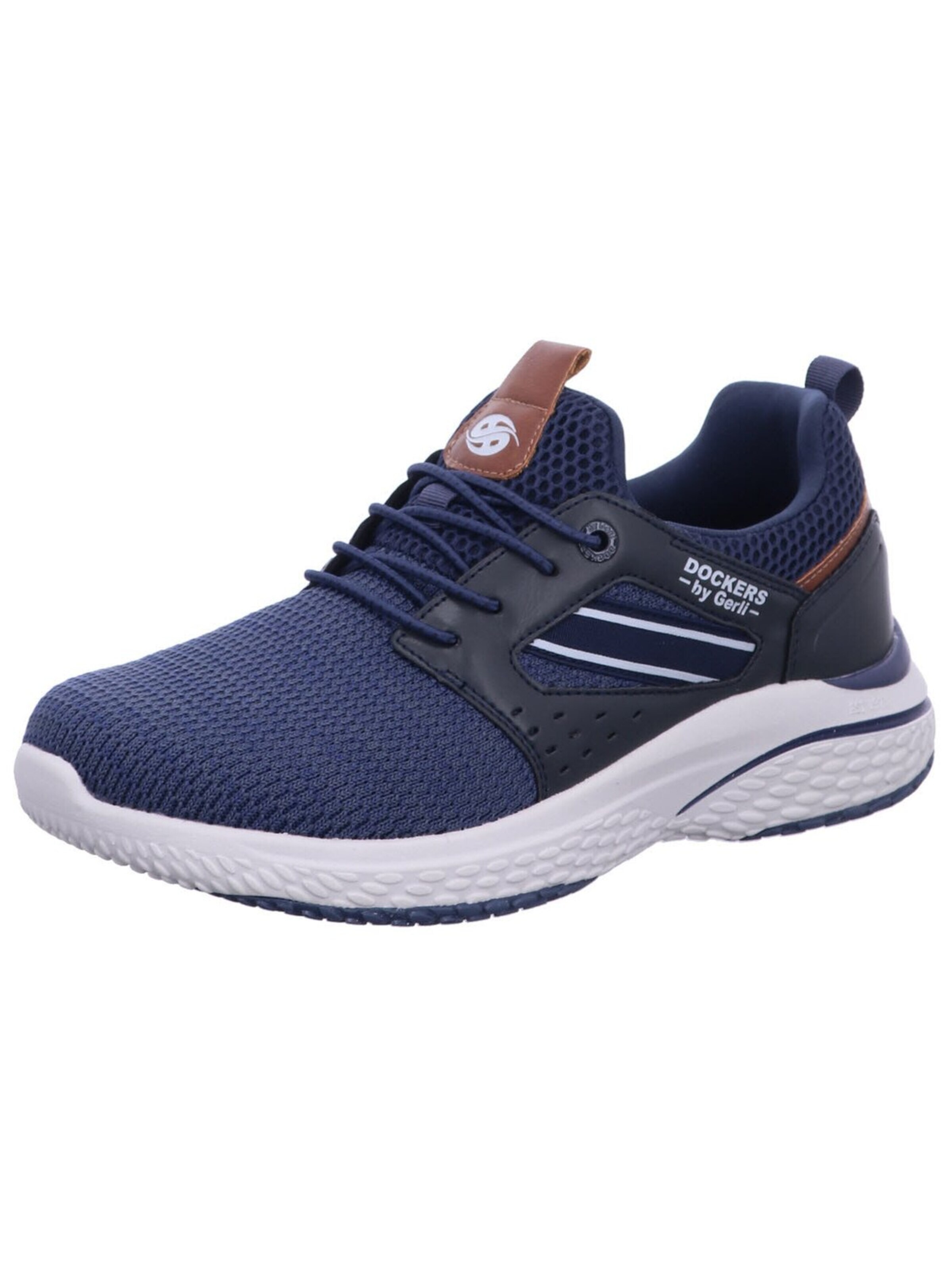 Dockers by Gerli Sneakers laag 'Slipper Herren 50ME002 706 663 Kunststoff (Synthetik) in blau' in Blauw: voorkant