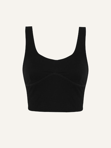 ZUBEK T-shirt Sports Bra 'Seacell' in Black: front