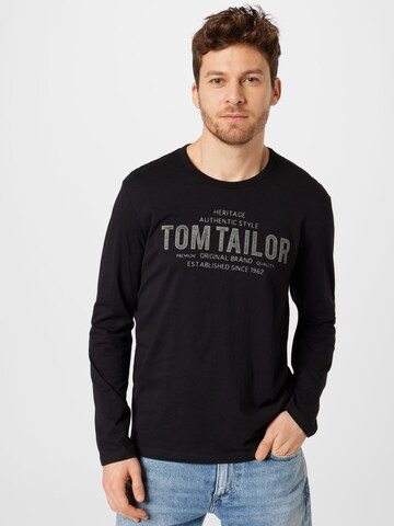 TOM TAILOR Тениска в сиво: отпред