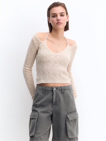 Loosefit Pantalon cargo Pull&Bear en gris