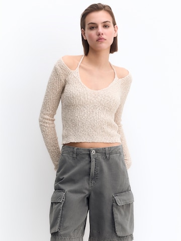 Pull&Bear Loosefit Shorts in Grau