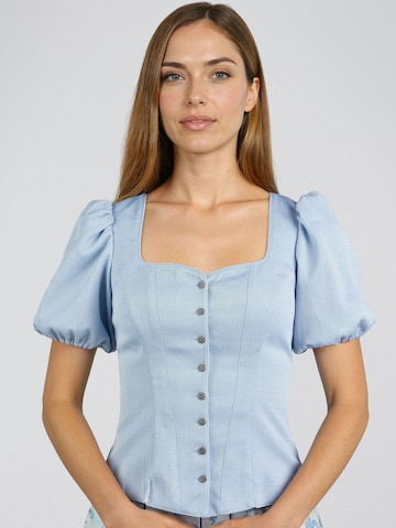 Blouse folklorique 'Herlingen' SPIETH & WENSKY en bleu