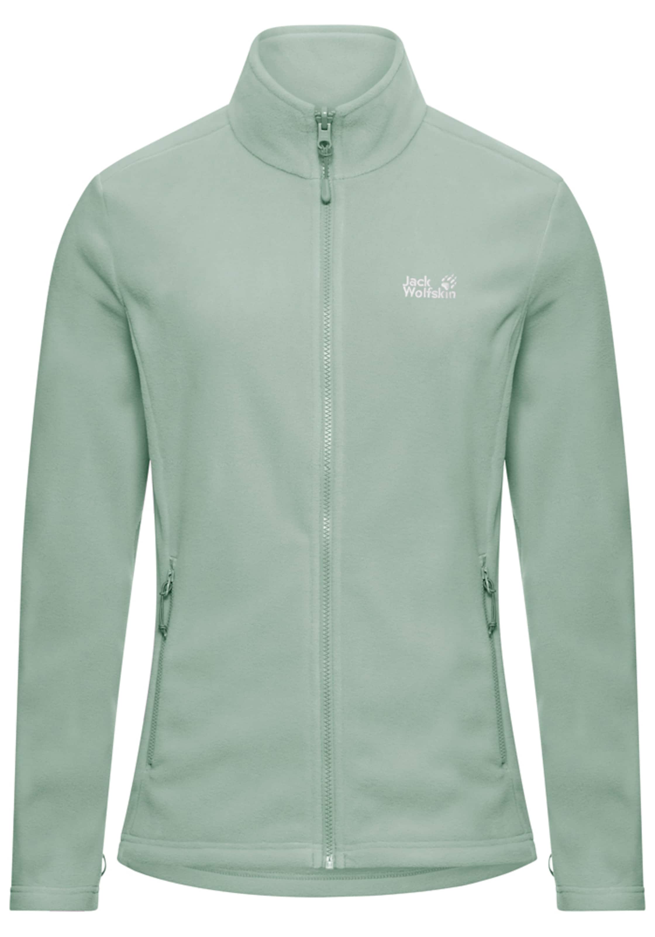 JACK WOLFSKIN Athletic Fleece Jacket in Green / White, Item view
