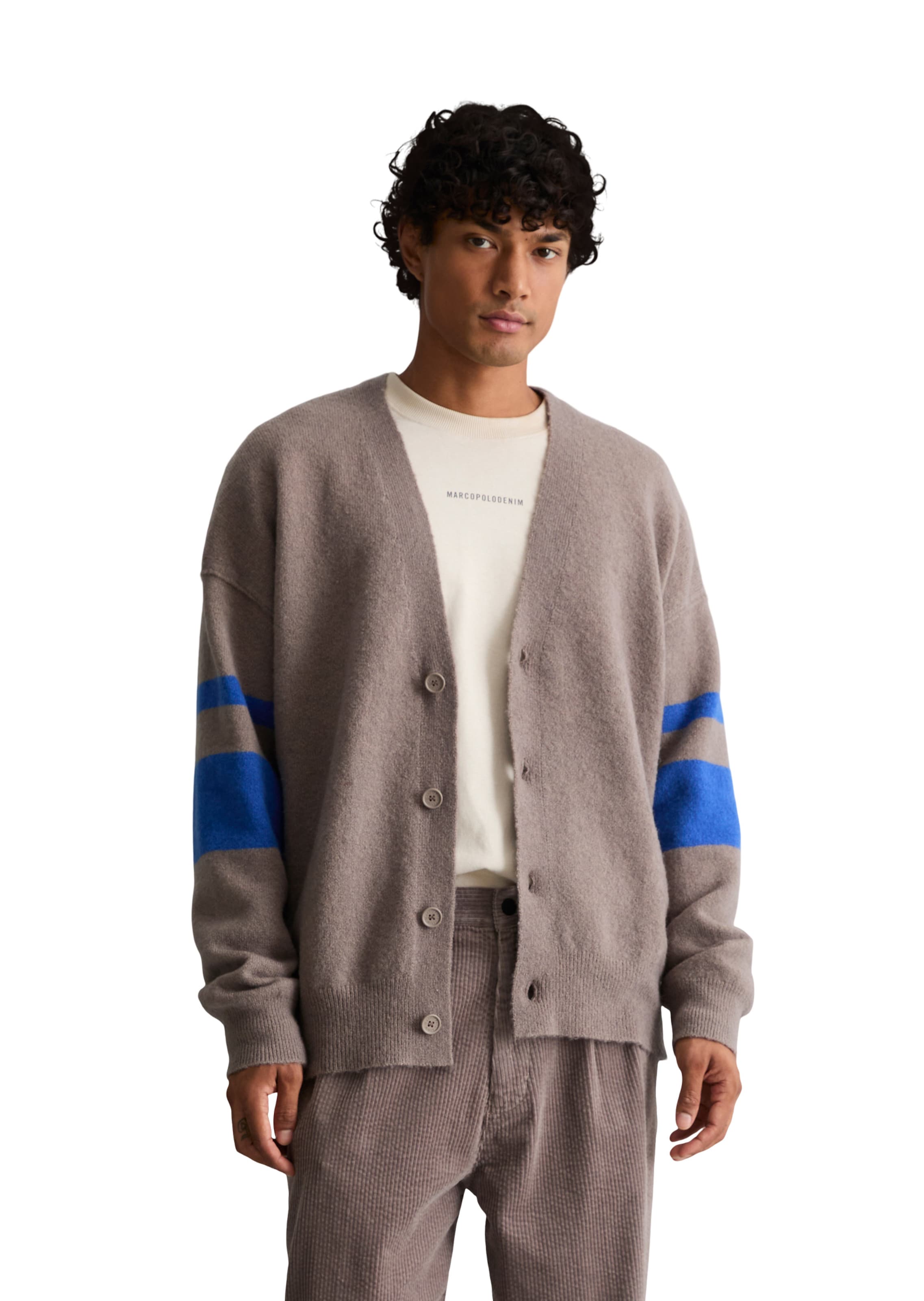 Marc O'Polo DENIM Strickjacke in Braun: Vorderseite