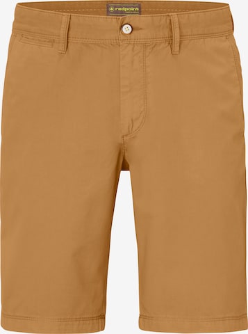 REDPOINT Regular Chino Pants in Brown: front