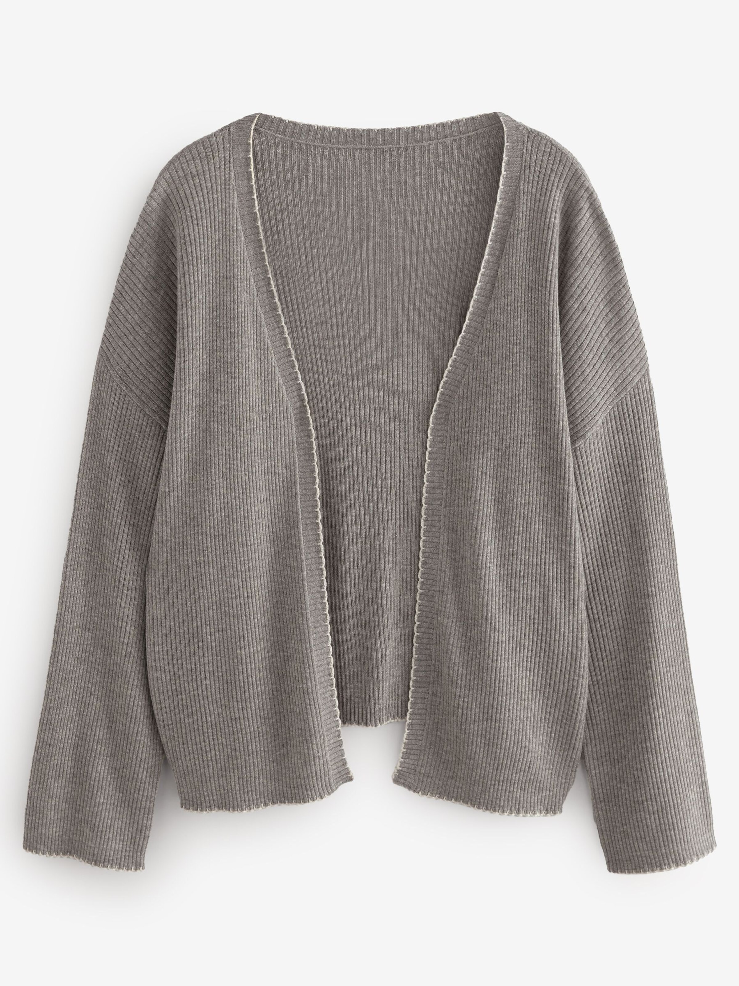 LAURA ASHLEY Gebreid vest in Grijs: voorkant