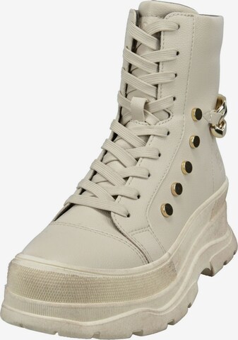 Bagatt Lace-Up Ankle Boots in Beige: front
