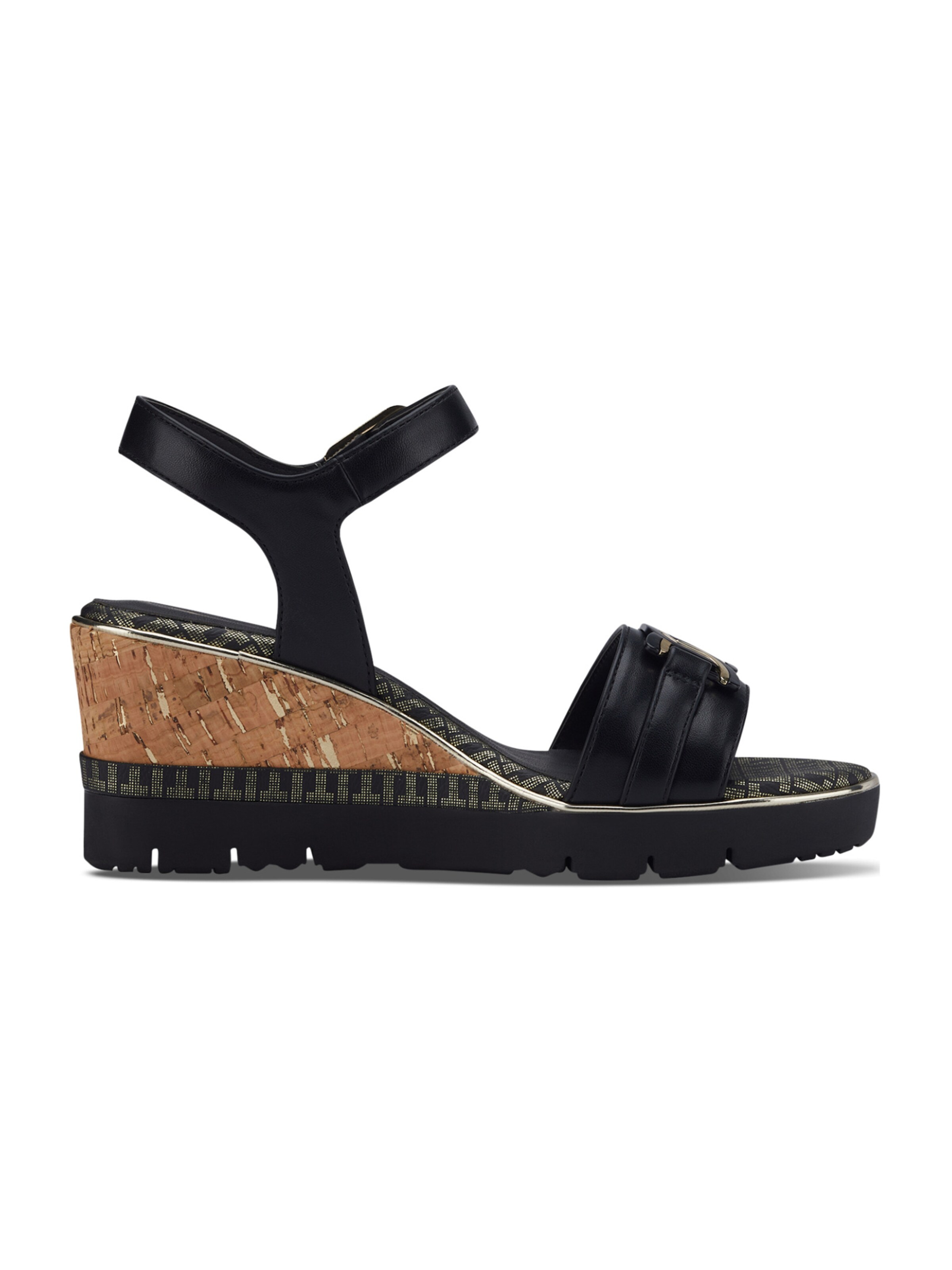 Tamaris Páskové sandály – černá