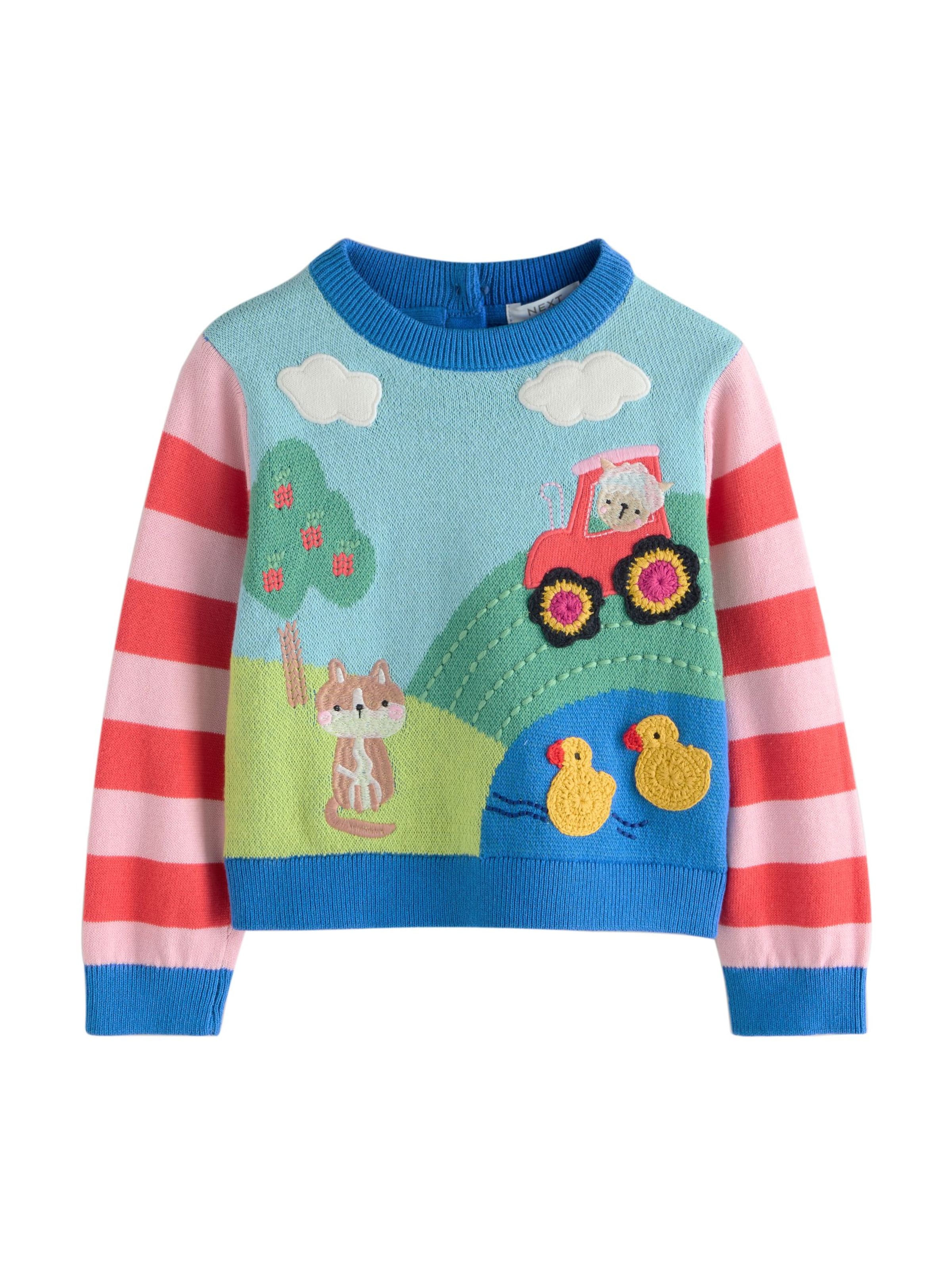 Next Свитер в Синий / Светло-синий / Розовый / Красный, Обзор товара