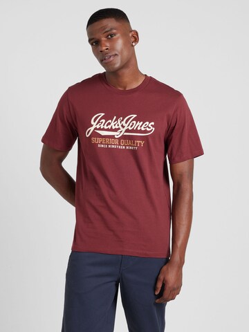 T-Shirt 'JPRBLUHUDSON' JACK & JONES en rouge : devant