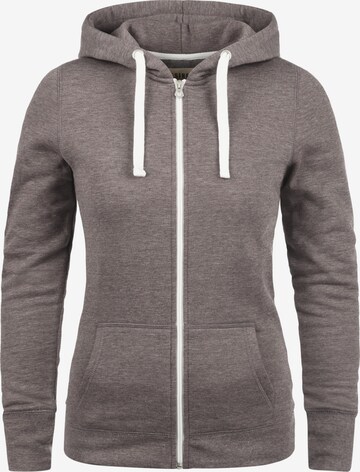 DESIRES Athletic Zip-Up Hoodie 'Olinda' in Grey: front