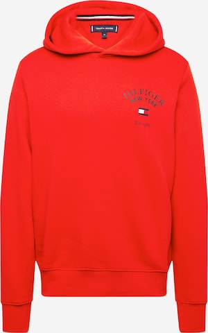 TOMMY HILFIGER Sweatshirt 'Arched Varsity' i röd: framsida