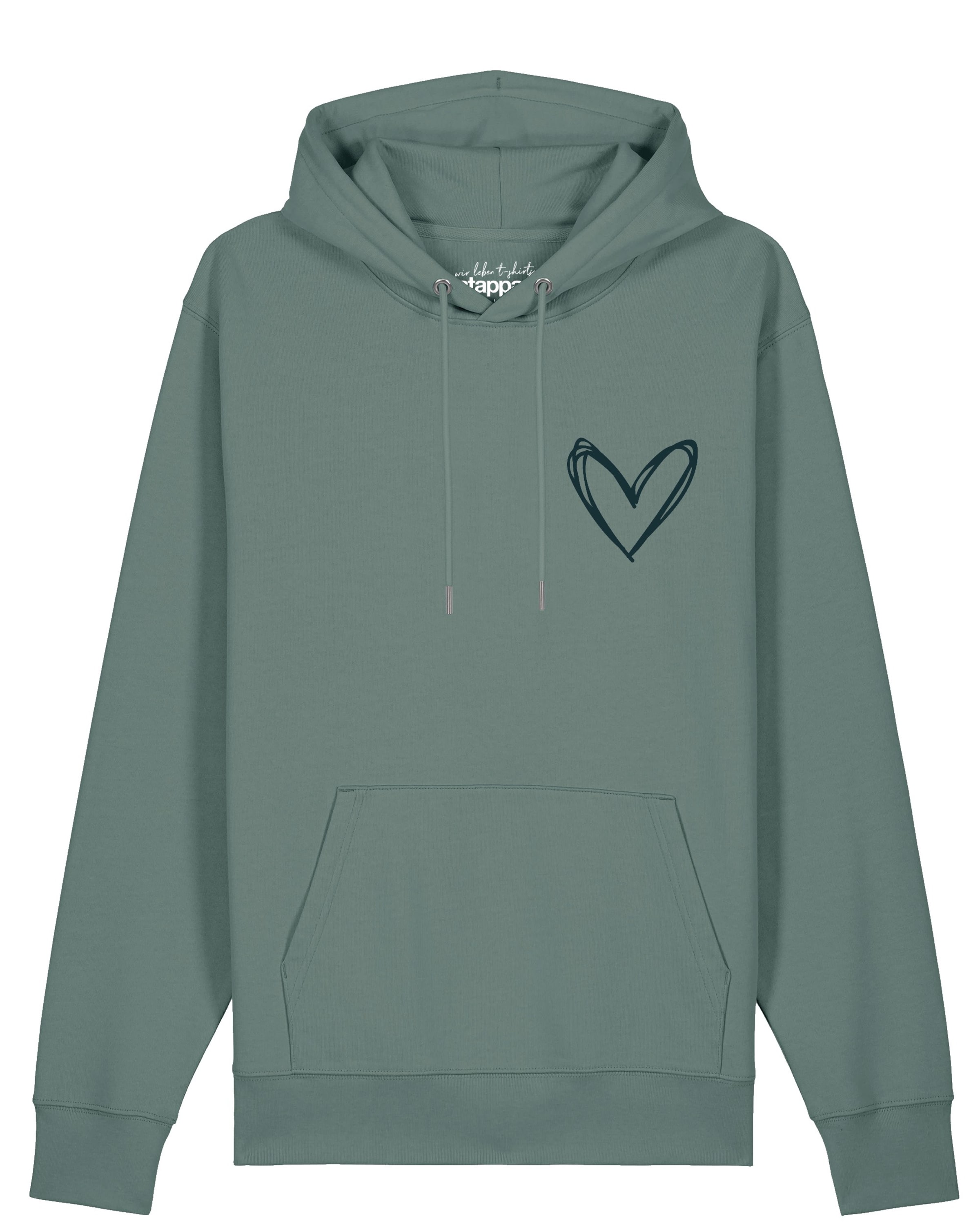 Felpa ' Herzi ' di Watapparel in verde: frontale