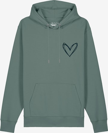 Felpa ' Herzi ' di Watapparel in verde: frontale