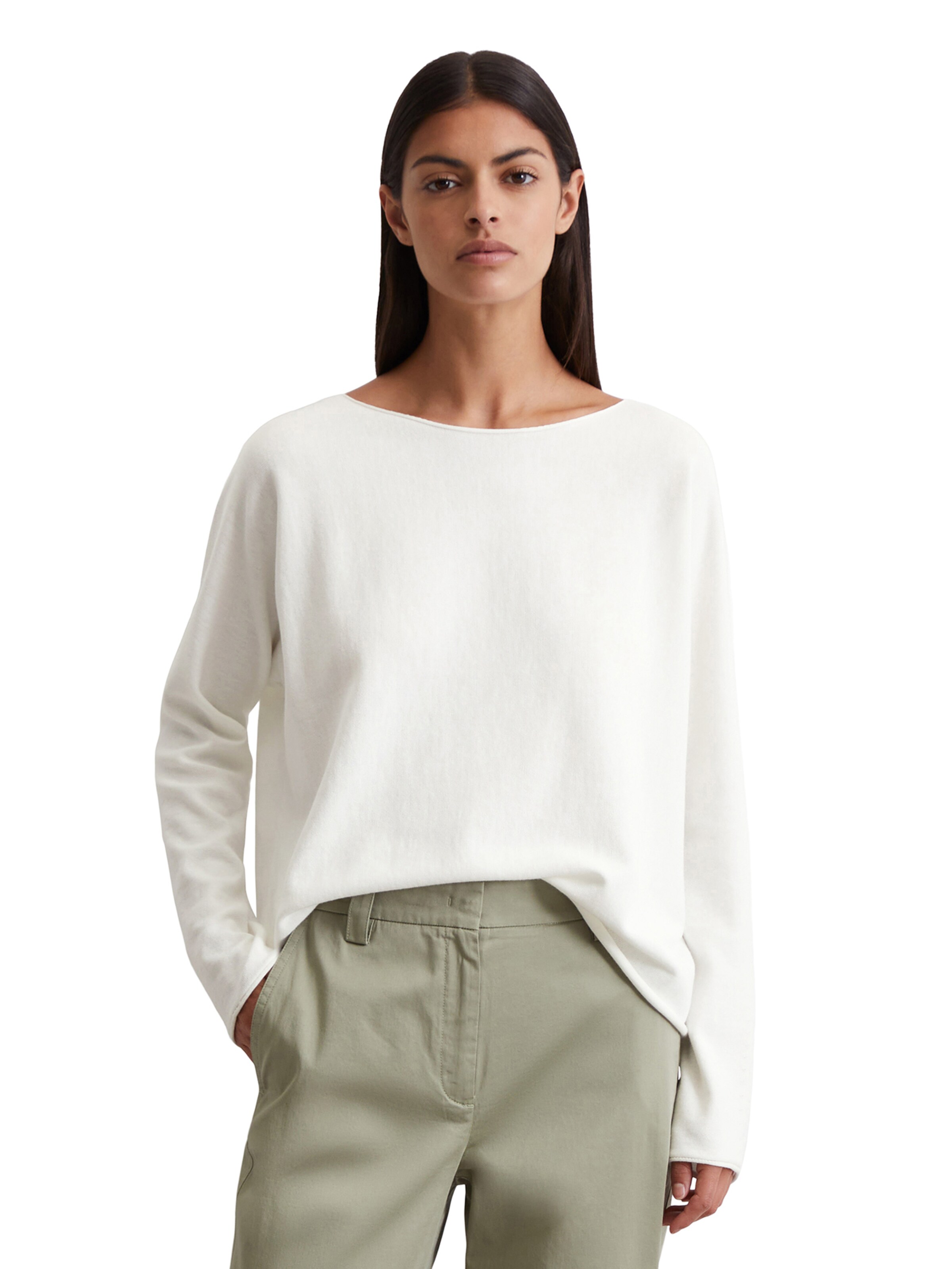 Pull-over Marc O'Polo en blanc : devant