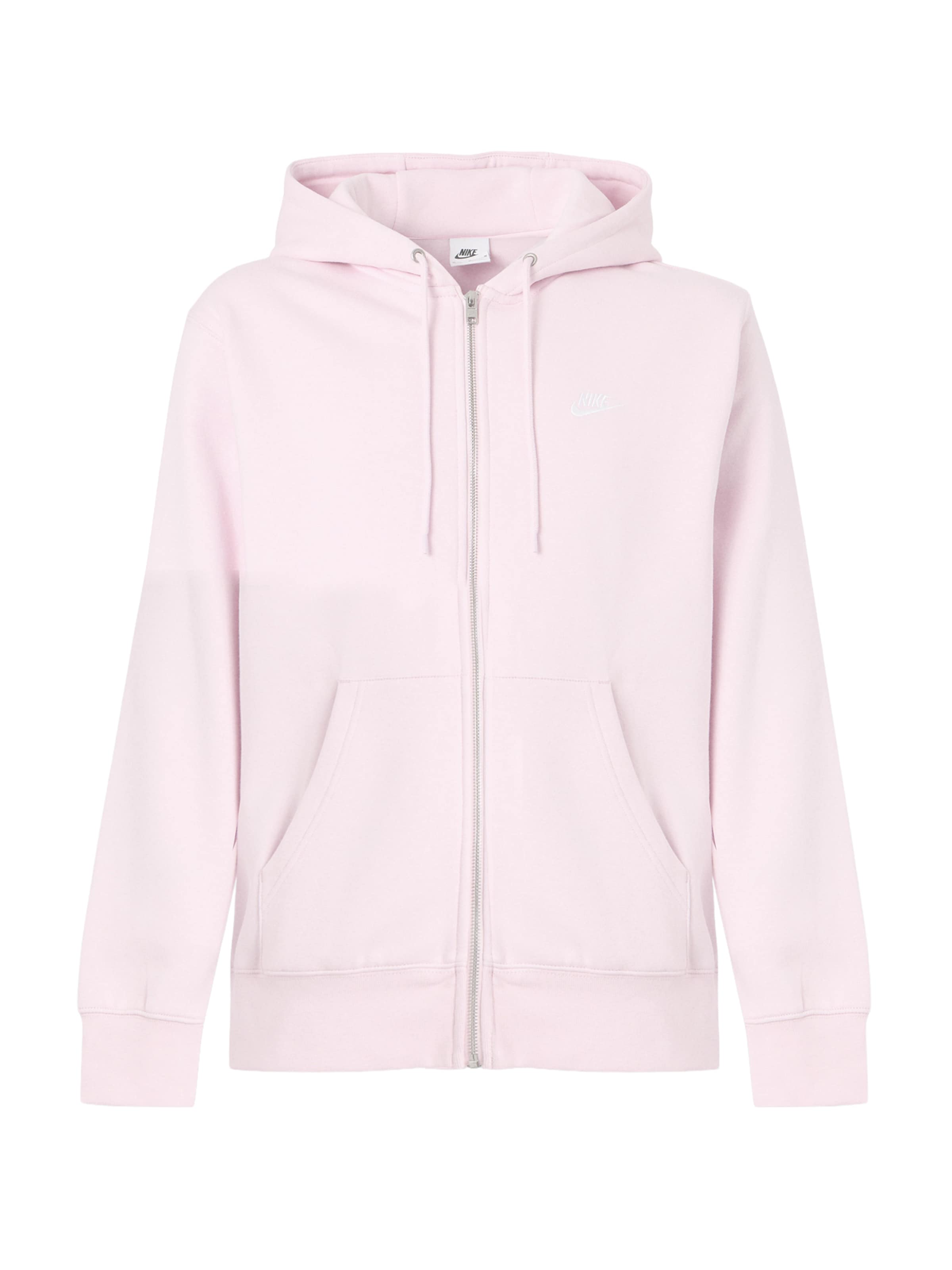 Nike Sportswear Tepláková bunda 'CLUB' - Ružová: predná strana