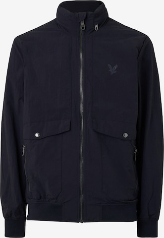 Lyle & Scott Välikausitakki 'CRINKLE' värissä sininen: etupuoli