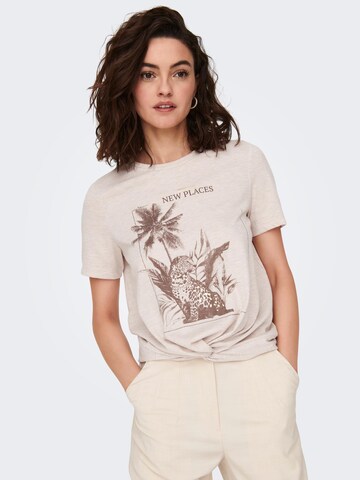 T-shirt 'Carriee' ONLY en beige