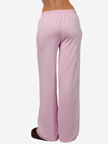 Wide leg Pantaloni sportivi di Hiccup in rosa