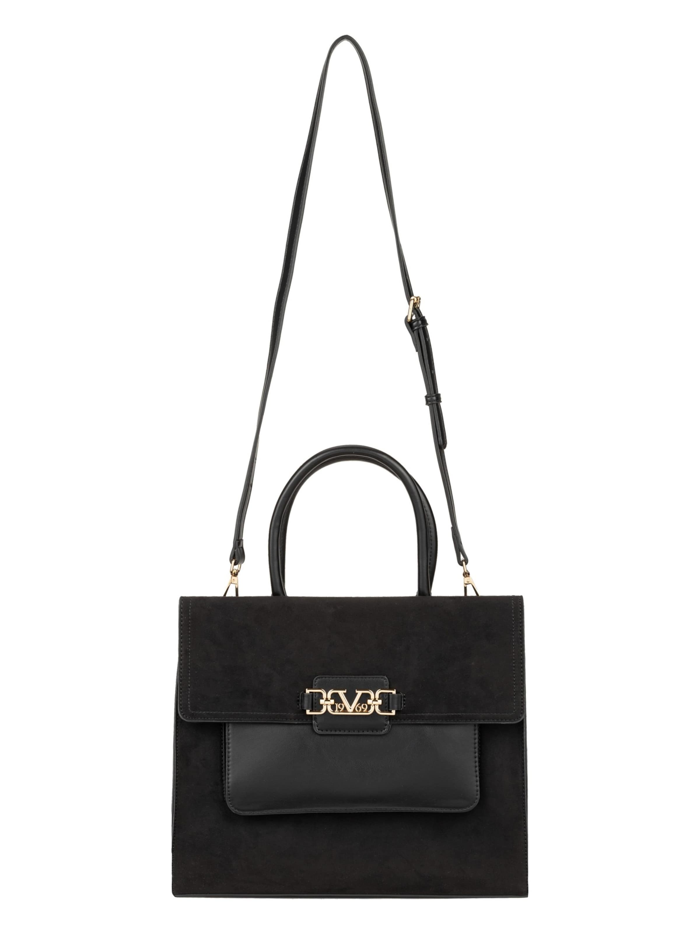 19V69 ITALIA Handbag 'Kyla Gold' in Black: front
