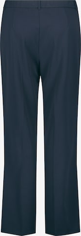 SAMOON Regular Trousers with creases 'Greta' in Blue