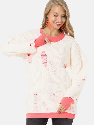 Pull-over CIPO & BAXX en blanc