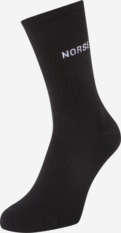 NORSE PROJECTS Socks 'Bjarki' in Black: front